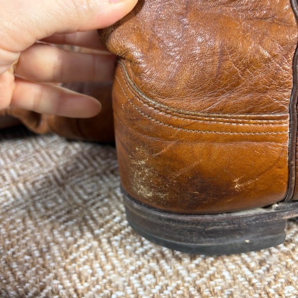 Justin Classic Roper Style 3163 Brown Marbled Leather Cowboy Boots Men\'s Sz 9D main image 4